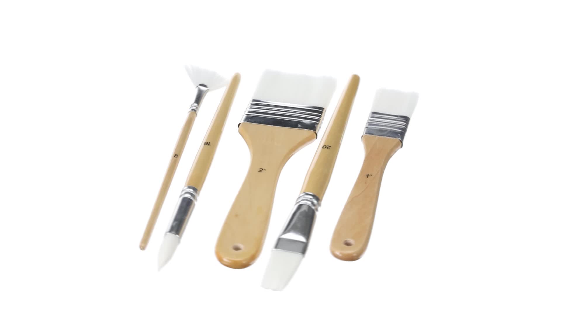 Set 24 Pennelli Da Pittura Professionali Con Guaina In Rame E Spatola - Acrilico, Olio, Acquerello - 3