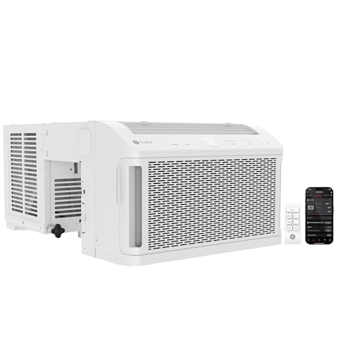 GE Profile ClearView Window Air Conditioner 6,100 BTU, WiFi Enabled, Ultra Quiet for Small Rooms, Full Window View with Easy Installation, Energy-Efficient Cooling, 6K Window AC Unit, White