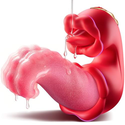 Sex Toys Realistic Tongue Vibrator for Women Adult Toys with 10 Licking Clitoral & 10 Swing Vibration Modes Rose Toy Dildo Vibrador Adult Toy Stimulator Pleasure Tools for Female Couples