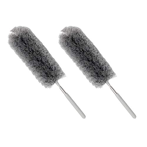 2pcs Microfibra Mão Espanador Lavável Microfibra ，Alça retrátil 41cm-88cm, lavável e reutilizável, p