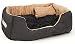 eyepower Animales Cama Negro de Beige Aprox. 60 x 48 x 17 cm Cojín Interior + cojín + Pipi de protección de sobremesa