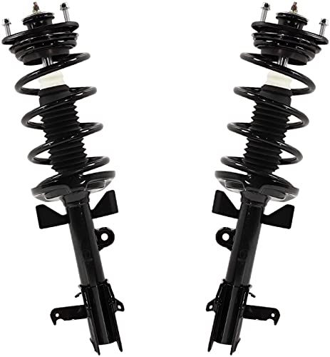 Image of Detroit Axle - Front Struts w /Coil Springs Sway Bars Lower Ball Joints Outer Tie Rod Ends Replacement for 2011-2012 Honda Odyssey - 8pc Set