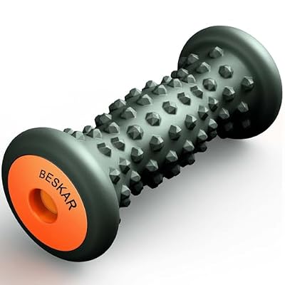 BESKAR 2 Pack Foot Rollers Bundle Deal- Black and Blackish Green, Foot Massage Roller for Relief Plantar Fasciitis