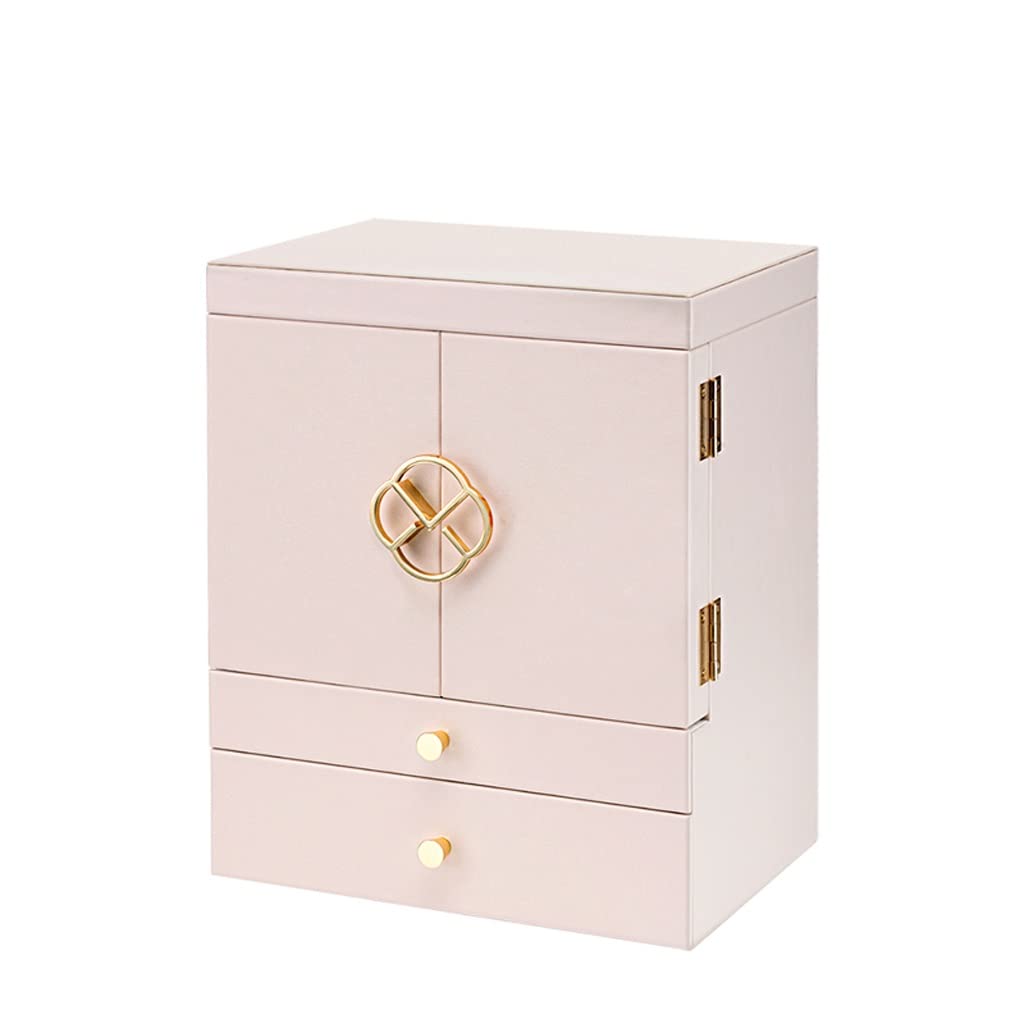 ANVLOJRIH Jewlrey Box Jewelry Box Watch Necklace Ring Earrings Multi-layer Jewelry Storage Box Jewelry Box for Women(B)