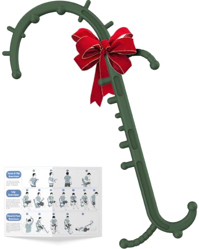 Image of Back and Neck Massager for Pain Relief Deep Tissue, Upgraded Full Body Trigger Point Cane Massage Tools, Therapy Massage Stick Pressure Point Hook, Muscle Knot Remover Tool (Green)
