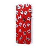 CaseCrown Black iPhone/4s Case, [Cal Dots Brand Lolli Pop Model] red i4sml – Re