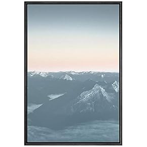 6SIGNWIN Framed Canvas Wall Art Blue Wash Out...