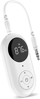 Marchfunny Adaptador compatible con Bluetooth, modo TX/RX 3 en 1, Bluetooth 5.3, conexión de dispositivo dual, compacto y portátil, para altavoz, coche, color blanco