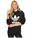 adidas Originals Women's Outerwear Trefoil Hoodie, Black/French Terry, Small