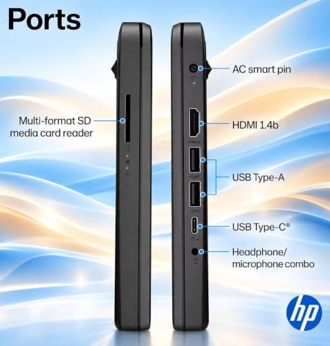 Image of HP 14 inch HD Student Laptop | Intel Pentium Silver N5030 Quad-Core | 16GB DDR4 RAM | 512GB SSD | Intel UHD Graphics 605 | Wi-Fi & Bluetooth | HDMI & USB-C | Black