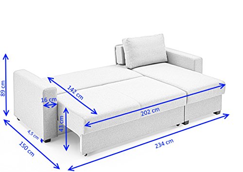 Sofa Atlantic Home Collection Dublin mit Schlaf- und Bettkasten