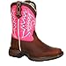 Durango unisex child Lil' Rebel Western Boot, Brown/Pink, 3 Little Kid US