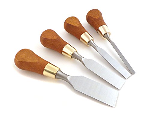 Narex 811056062070076 Czech Steel 4 Piece Set 6 Mm (1/4), 12 Mm (1/2), 20 Mm (11/16), 26 Mm (1-1/16) Butt Woodworking Chisels thumb #1