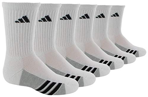 adidas unisex-child Kids-boy's/Girl's Cushioned Crew Socks (6-pair)