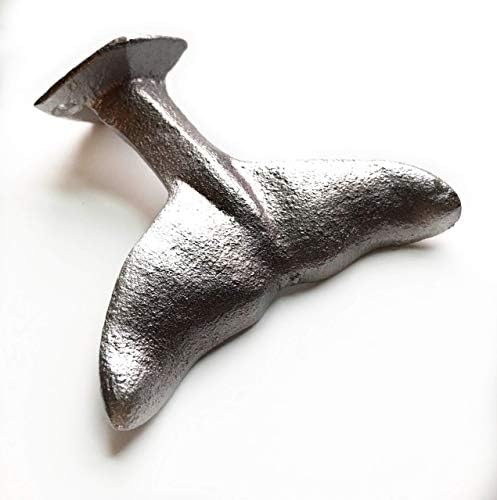 Whale Tail Wall Mount Towel Hook – Matching Mounting Screws Included – Bathroom Storage Organizer - Modern Silver