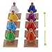 TANIQIACA 8Pcs Hand Bells Set: 8 Note Colorful Metal Musical Toy Percussion for Kids & Teaching Aids