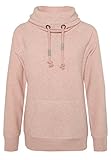 Sportlich und feminin zugleich ist dieser Melange Sweater mit Raglanärmel und großer Kängurutasche