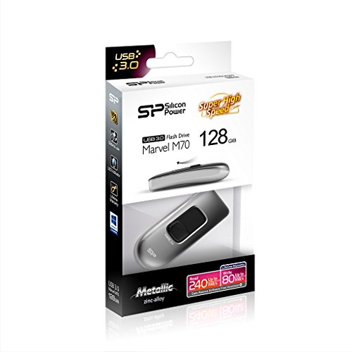 Silicon Power 32Gb Marvel M70 High Speed Usb 3.0 Flash Drive, Silver (Sp032Gbuf3M70V1S) #TOP5