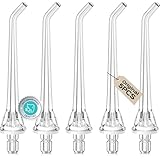 COSLUS Original Water Flosser Replacement Tips: Replacement Heads Compatible with COSLUS, Aquasonic, Nicwell, Oralfree, WELLFINE, Hangsun, Tovendor Water Dental Pick, Flosser Accessory, 5 Classic Tips