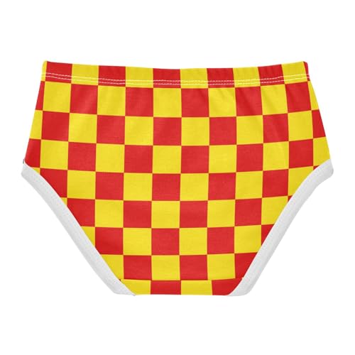 Red and Yellow Buffalo Checkered Toddler Girls's Underwear 2T2