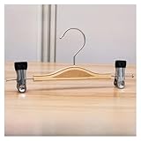 Kleiderbügel aus Bambusholz für Damen, 5er-Pack, spurlos, Erwachsenen-Kleiderbügel, einfaches Design, Kleidergeschäft, Klemmbrett, langlebig und umweltfreundlich