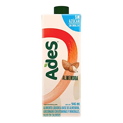 Ades Almendra Natural sin Azúcar 946 ml, Paquete de 12, 11.352 kilograms, 11352 mililitro, 12