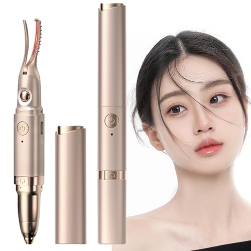 さえだ ホットビューラー 挟む【3-in-1まつ毛眉毛用・美容師監修】まつ毛カーラー セルフまつ毛パーマ ホットビューラー 充電式 まつ毛アイロン アイラッシュカーラー ホットカーラー 10秒急速予熱 長時間キープ やけど防止 まつげ 睫毛 眉毛カット LED照明付き フェイスケア 下まつ毛 ビューラー アイラッシュ 日本語取扱説明書付き (ゴールド)