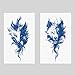 Oottati 2 Sheets Semi Permanent Waterproof Temporary Tattoos, Lasts 1-2 Weeks, Realistic Look, No Adhesive, No Reflection Adult Body Art Stickers, Fox Wolf Arm