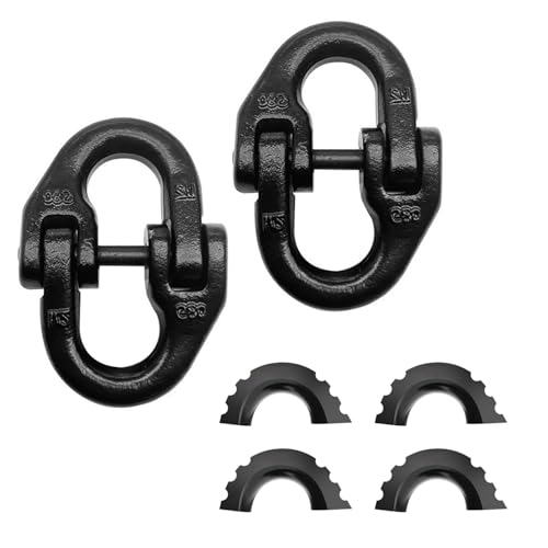 2 Pack 1/2 Safety Chain Connector Link 12 000 LBS & G80 Alloy Steel