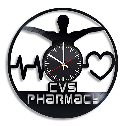 BroStore Decor CVS Pharmacy Vinyl Wall Clock, Wall Clock for The Office, American Retail Corporation, Art, CVS Pharmacy Gift for Any Occasion