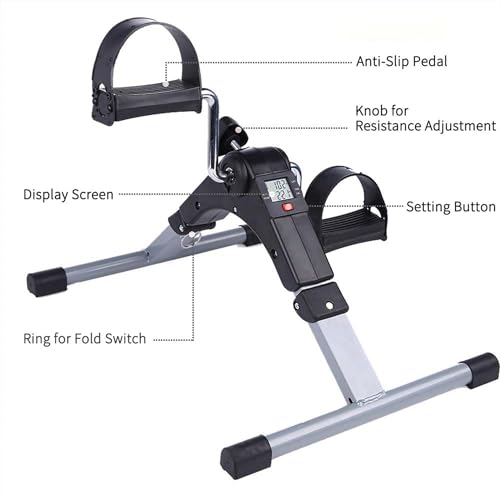 Image of BIONFIT Gym Exercise Cycle for Home Workout, Adjustable Resistance, Portable Mini Exercise Bike for Low-Impact Fitness, Desk or Chair Pedal Machine, Ideal for Seniors, Rehab, and Cardio Training