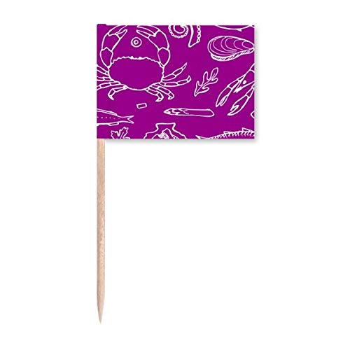 offbb Aquatic mariscos Comida a los Seres Humanos Palillo de Dientes s Marcador Topper Decoraci�n del Partido