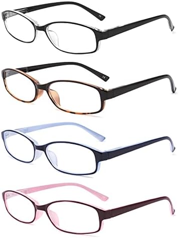 IVNUOYI 4 Pack Blue Light Blocking Glasses with Spring Hinges,Col...