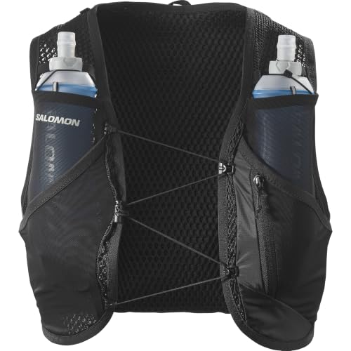 Salomon Active Skin 8 Set, Poches Poitrine Easy Hydration, Precision SensiFit Comfort, Rangement Marathon avec Poches sécurisées, Gilet de Trail Running – vue 3