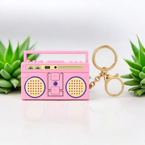 Image of SMARTNET Retro Radio Recording Key Chain Voice Recorder | Record Voice & Play | Sound Recorder with Playback Toy | Voice Message Gadget for Gifts Memories & Fun