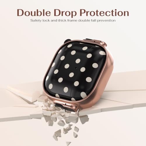 Image of for AirPods 4 Case with Safety Lock, Magsafe Compatible, Black Polka Dots
