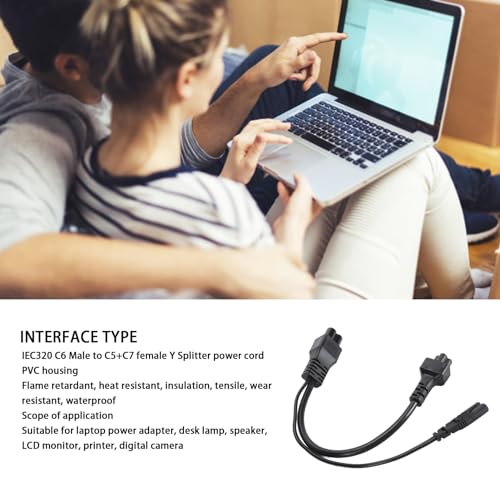 Cable de alimentación divisor C6 a C5 C7 adaptador IEC320 2