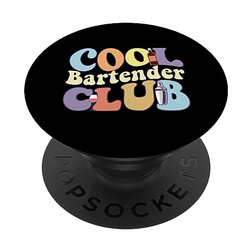 Cool Bartender Club, barista, barista, barista PopSockets PopGrip Intercambiabile