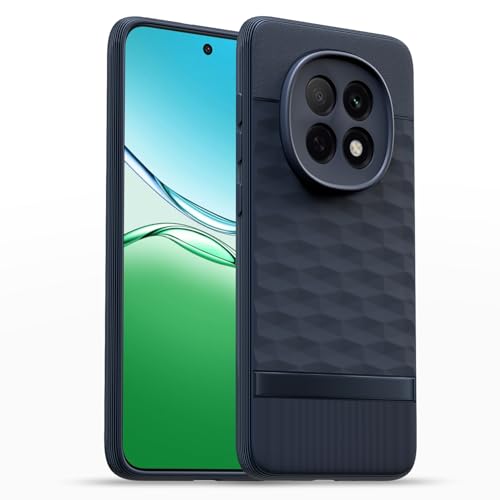 Image of Pikkme Back Cover for Oppo F29 5G Camera Protection 3D Hexa Cube Design Silicone Protective Bumper Case (Blue)