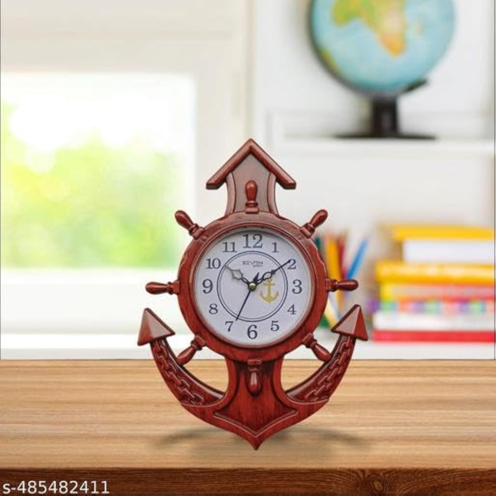Decorative Wall Clock with Orange Design