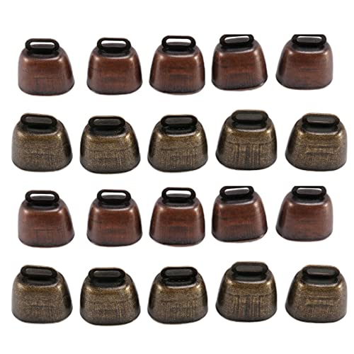 Buttfast 20PCS Cow Horse Sheep Grazing Small Brass Bells,Cowbell Retro Bell for Horse Sheep Grazing Copper,Cow Bells Noise Maker