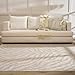Hauteloom Manteca Contemporary Animal Zebra Print Runner Rug for Living Room Hallway, Kitchen - Distressed Faded Style - Cream, White, Beige, Gray - 2'7