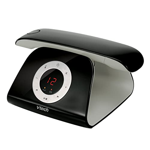 VTech LS1350 Retro-Design Telefon Schnurlos DECT Schnurlostelefon mit digitalem Anrufbeantworter, Anrufsperre, Freisprecheinrichtung und Wahlwiederholung, hintergrundbeleuchtetem Display und Tastatur