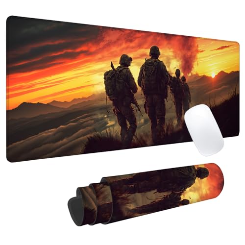 Army Gaming Mouse Pad, Office Desk Mat, Anti-Slip Rubber...