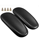Dpwrrot Office Chair Replacement Armrest Arm Pads Caps Fit Univeral Desk Chair Arms 4' Mounting Hole with Mounting Hole Patterns Screws (1 Pair) Black