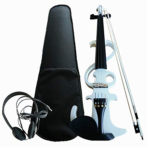 violin 4/4 violin electronico blanco alto grado principiante música pasatiempos