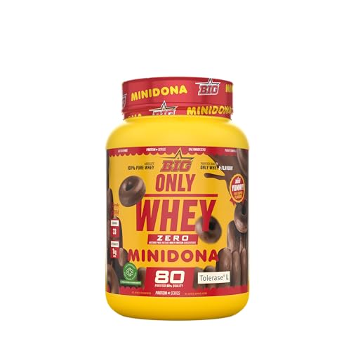 BIG - Proteinas Whey - Proteina en Polvo para Desarrollo de Masa Muscular y Recuperación - Materia Prima Premium - Whey Protein Sin Lactosa, Sin Azúcar, Sin Grumos (1Kg, Minidona)