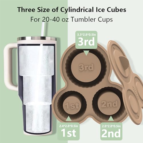 Molde para cubitos de hielo de silicona 3 piezas miniatura 2