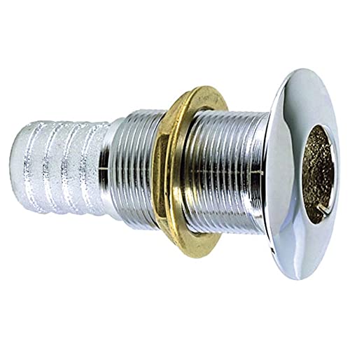 Perko 0350004DPC Chrome-Plated Thru-Hull Connection for Use with 5/8" Hose