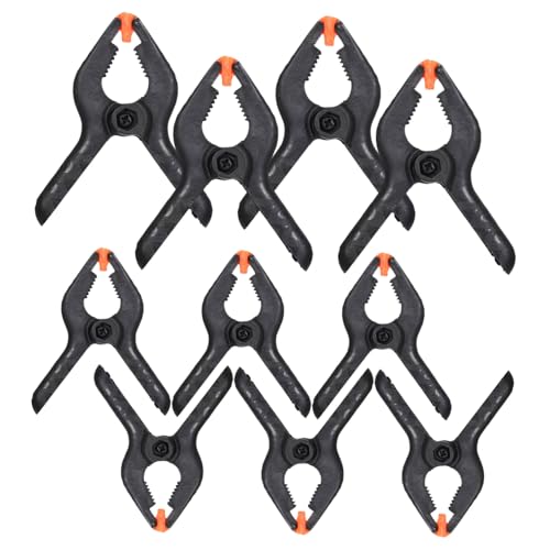 DECOMELODY Strong Plastic Spring Clamps 10 Pack Miter Spring Clamps Kit Large Clips for Woodworking Quick Operation